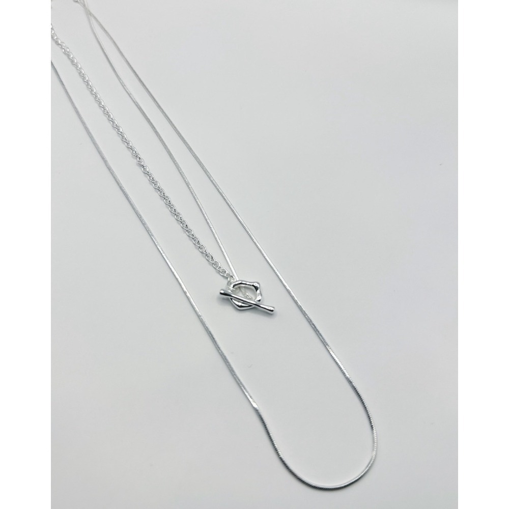 N010-扣語雙層項鍊-細節圖3