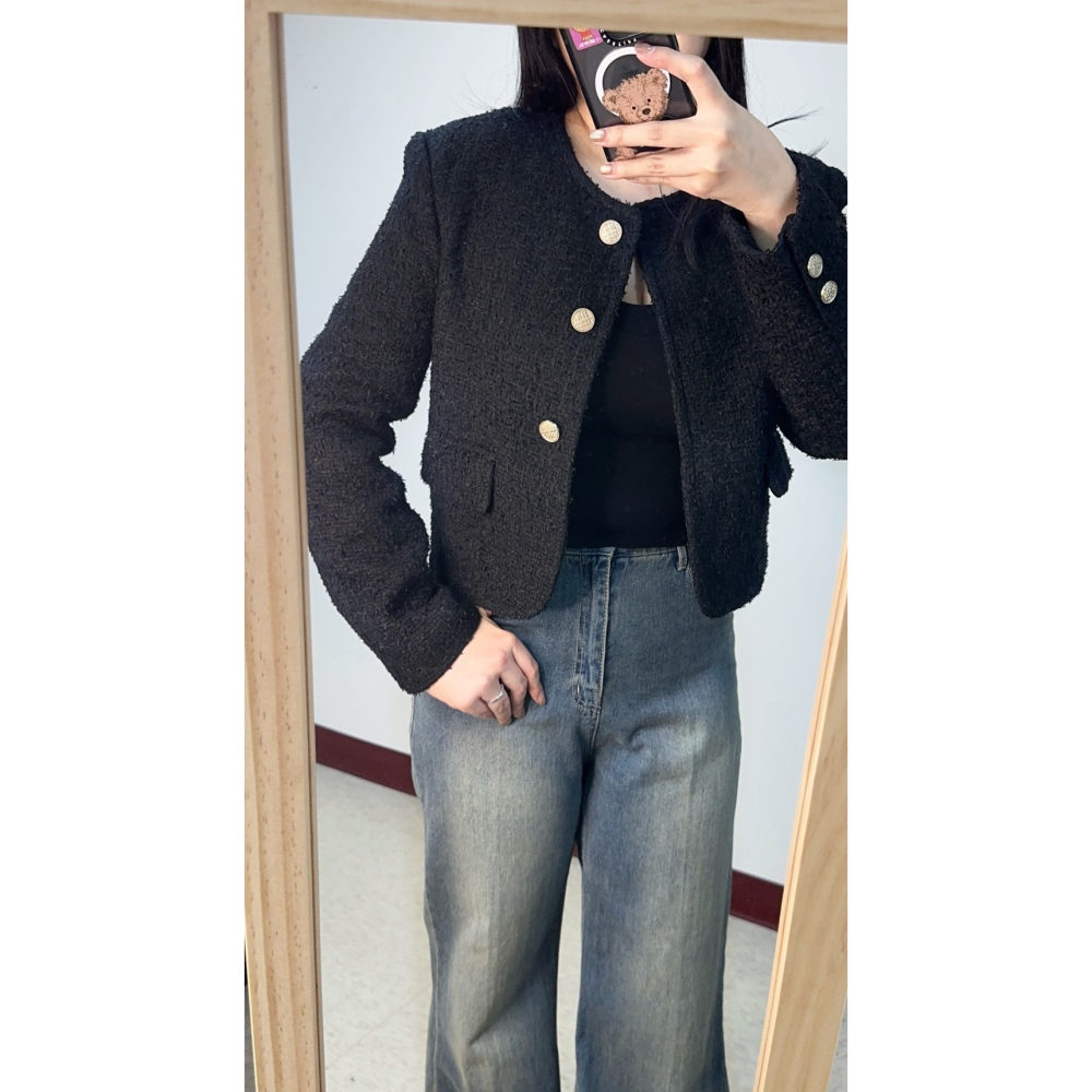 O022-挺版小香風格外套-細節圖3