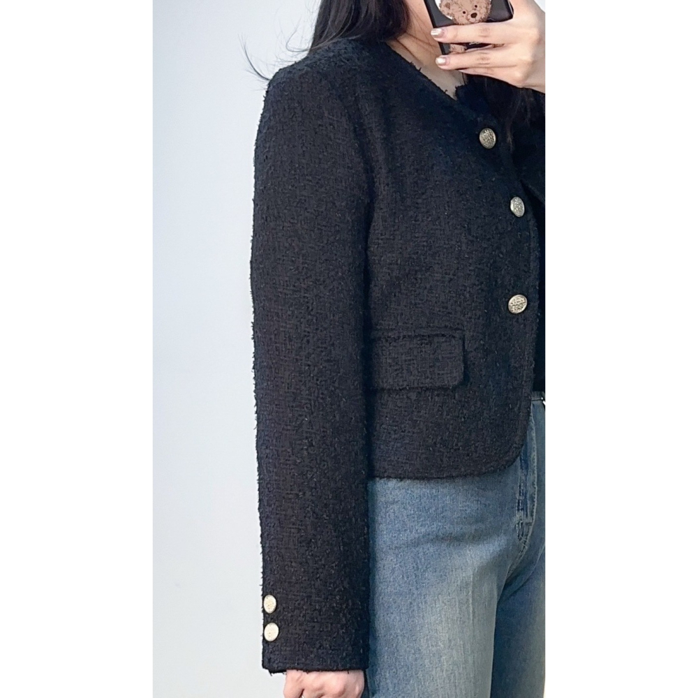 O022-挺版小香風格外套-細節圖4