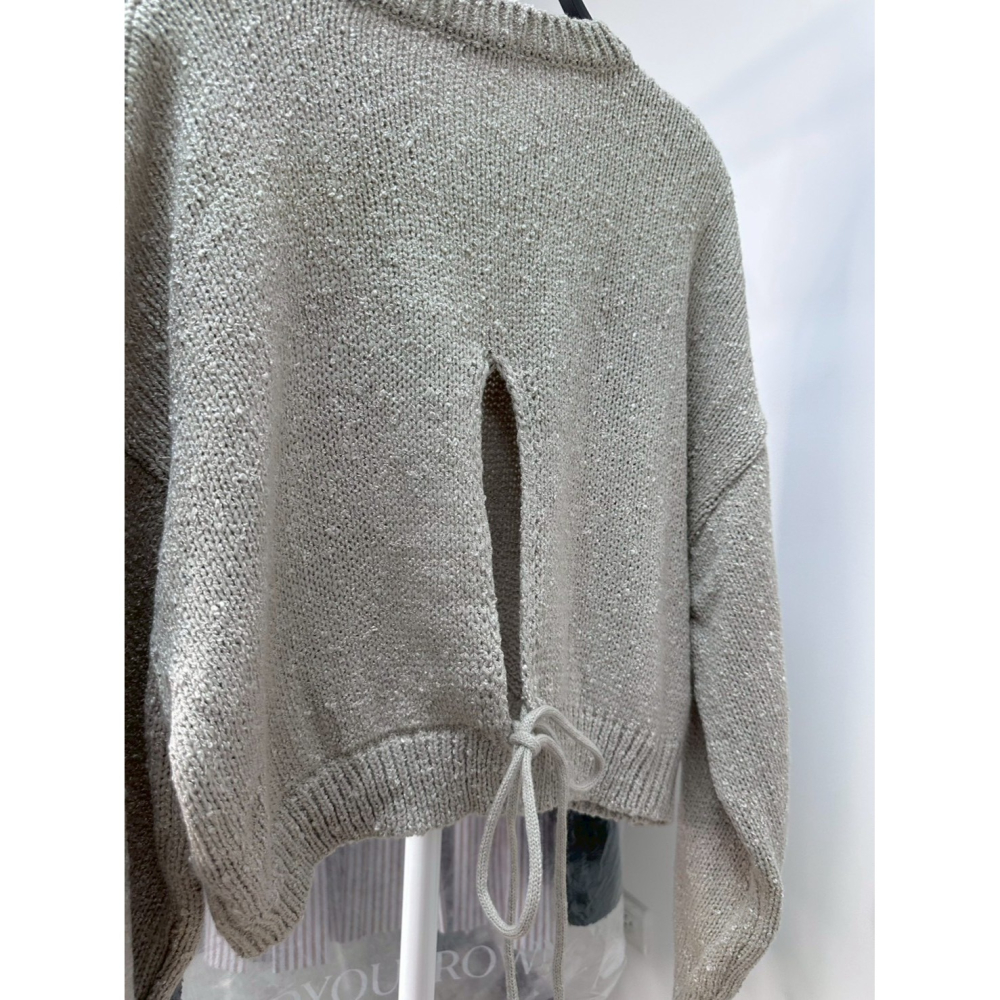 T074-後開綁帶針織毛衣-細節圖7