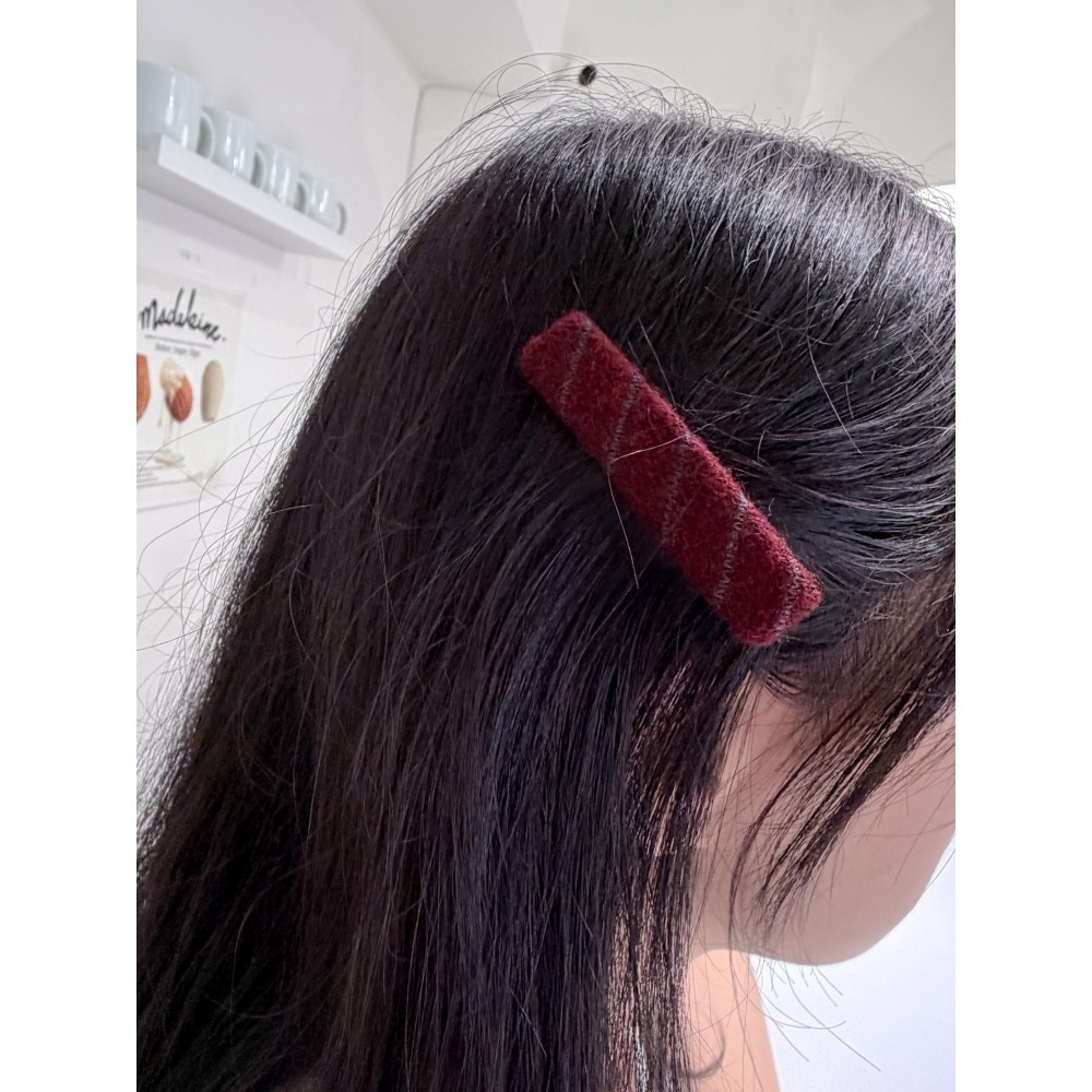 H007-溫柔絨感復古髮夾(現貨+預購)-細節圖3