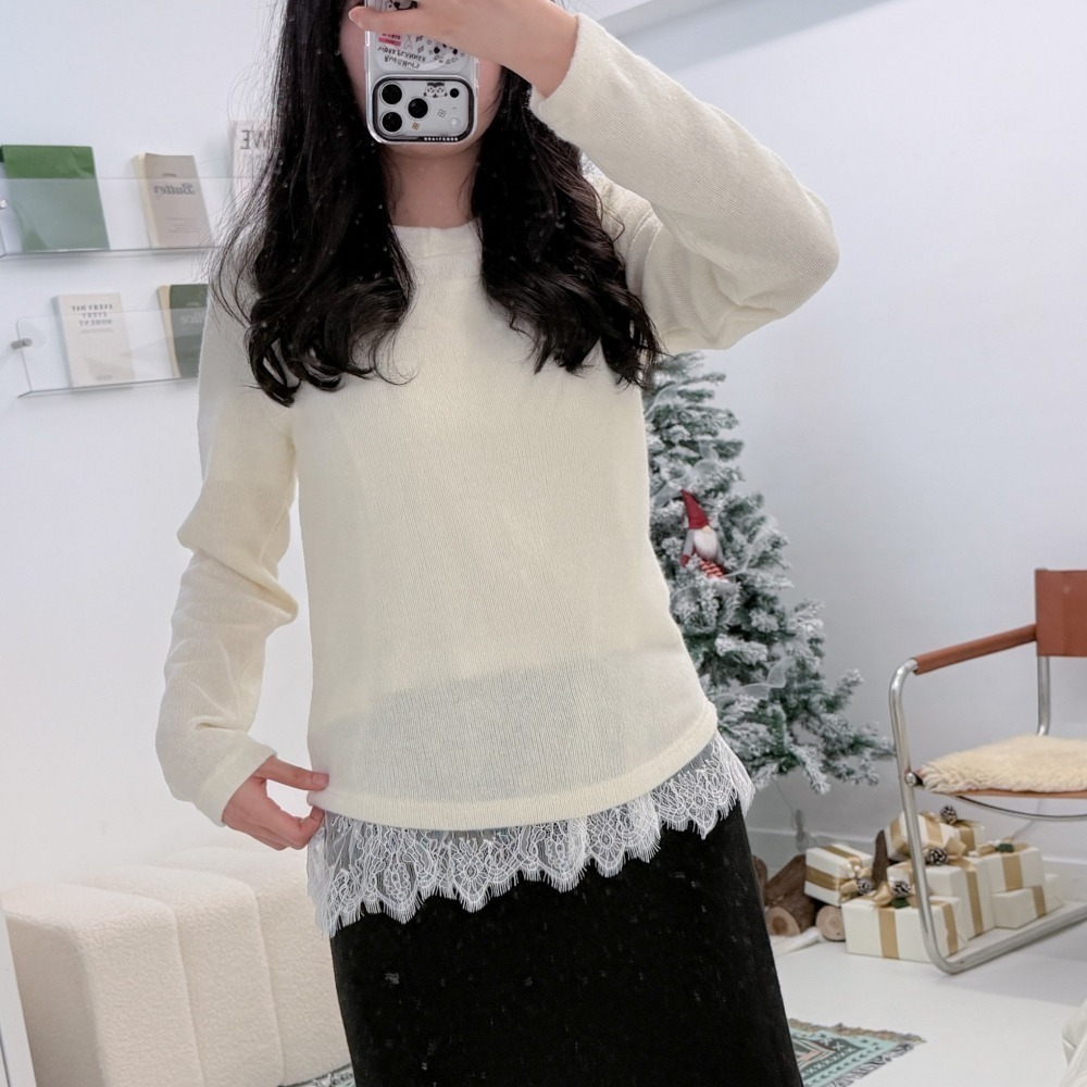 T077-柔感針織連帽長袖上衣(現貨+預購)-細節圖2