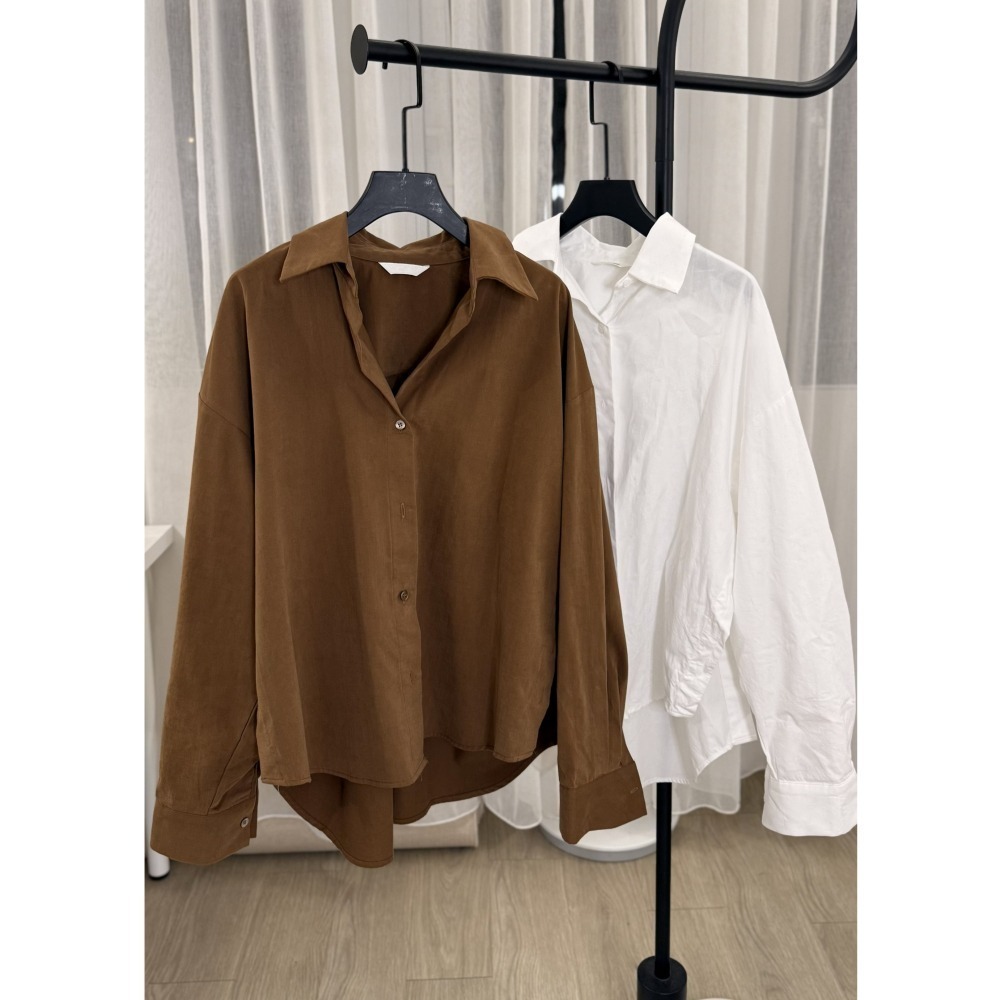 T078-冬日暖陽・側排扣開衩挺版襯衫(現貨+預購)-細節圖7