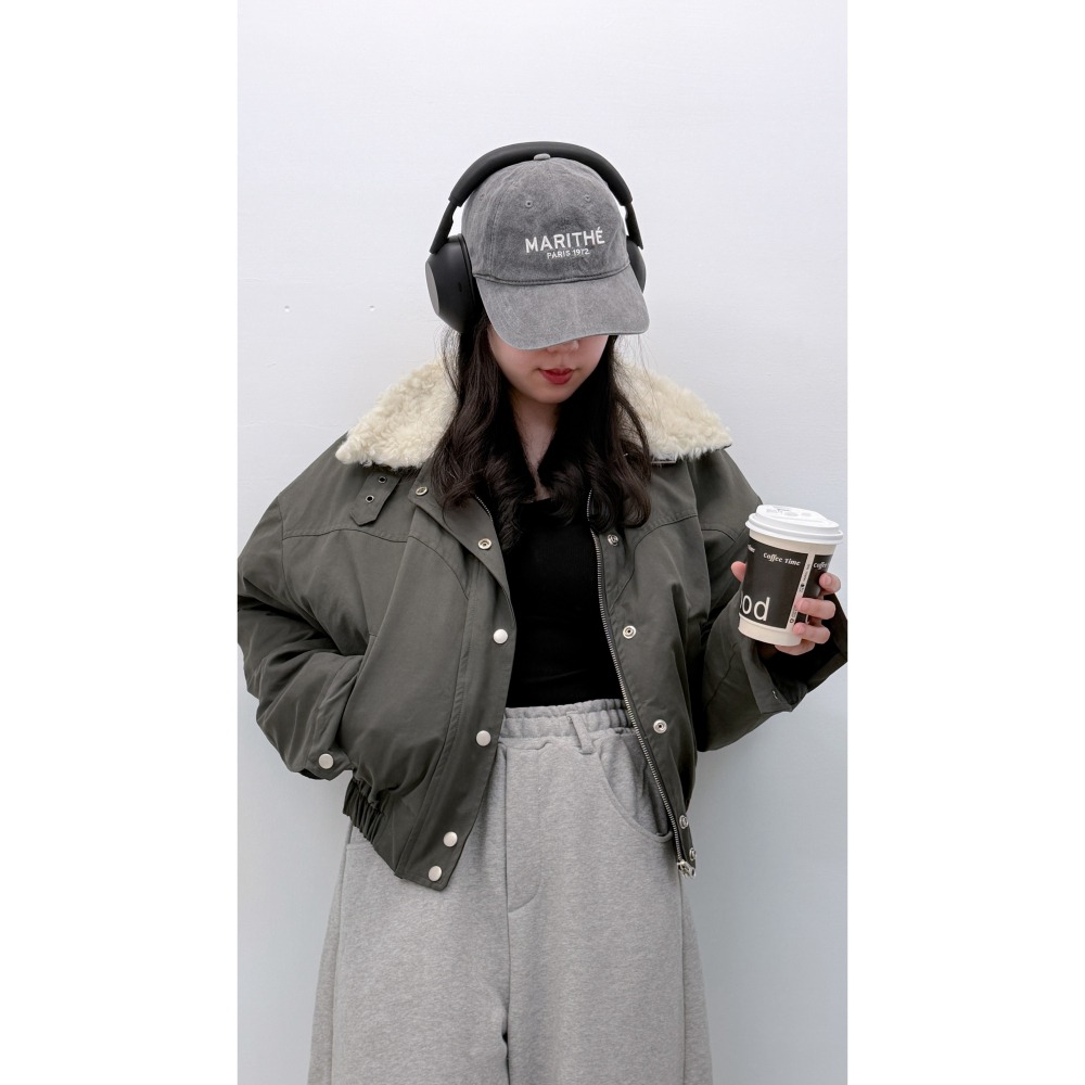 O025-冬日酷型・翻領毛絨防風外套(現貨+預購)-細節圖2