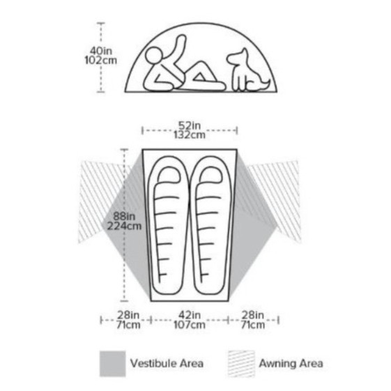 Big Agnes Copper Spur HV UL2 / UL 3輕量雙門三季帳篷 / 加長型(含地布)-細節圖6