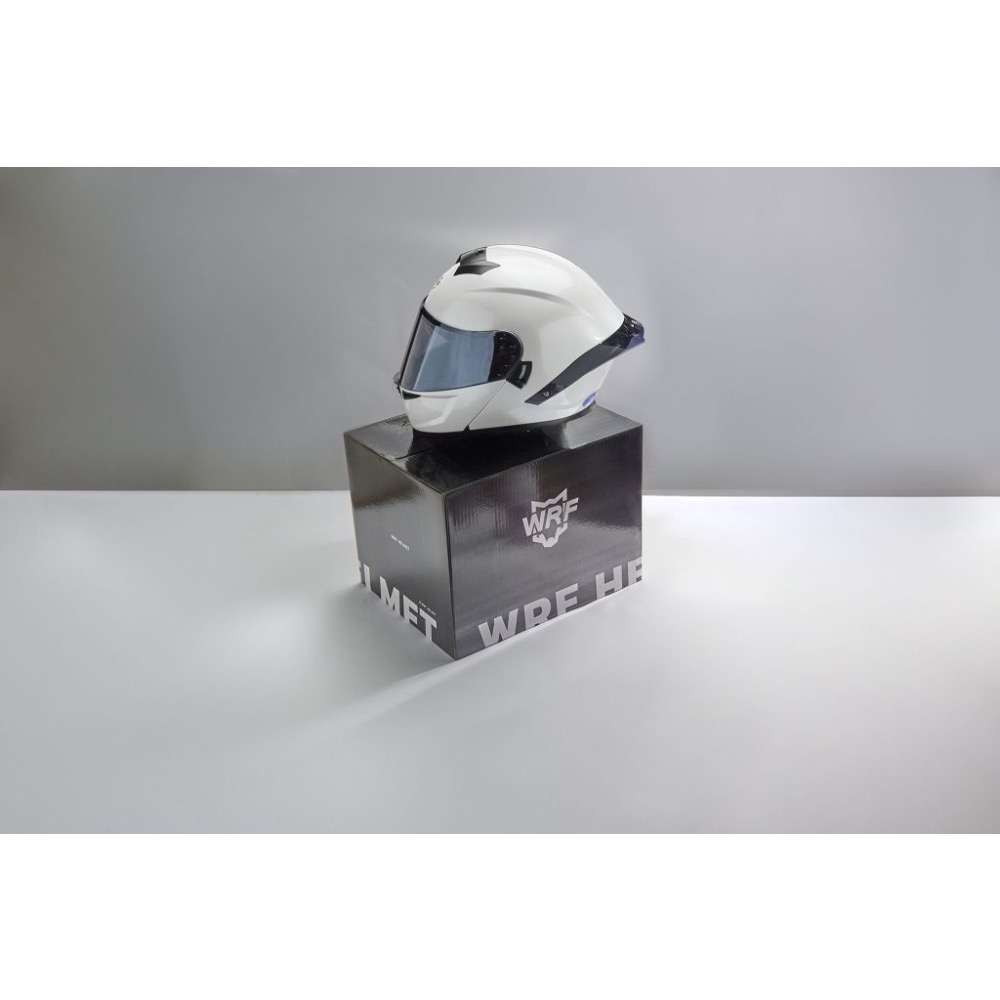 WRF ws-202 白色 亮面 素色 可樂帽 全罩安全帽-細節圖2