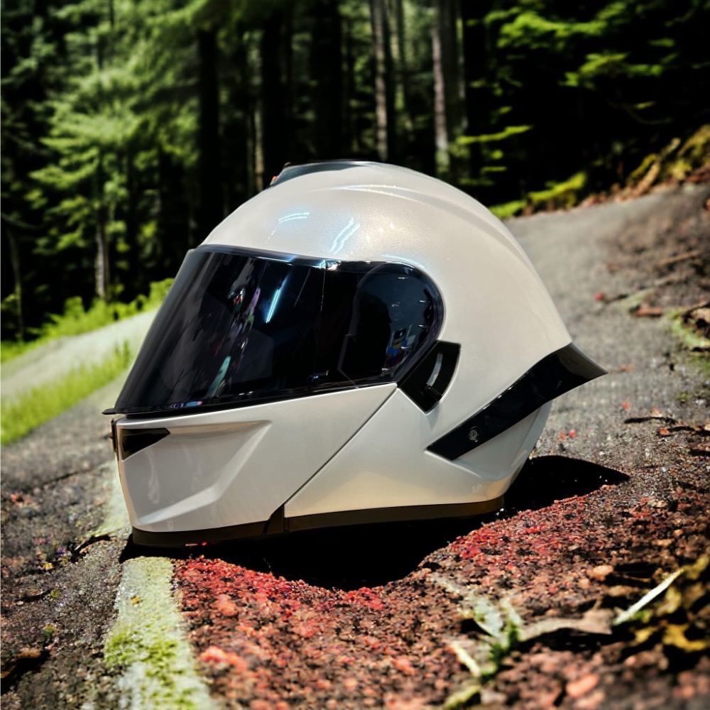 WRF ws-202 白色 亮面 素色 可樂帽 全罩安全帽-細節圖3