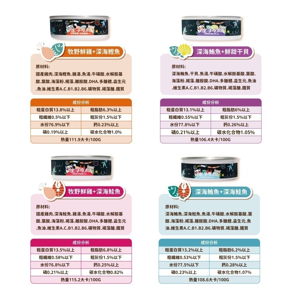 貓奴小舖 Maonu Shop🐈「主子吃肉 牧野鮮雞+深海鰹魚」貓主食罐 無膠 無穀 98%高含肉量 全齡貓 80g-細節圖7