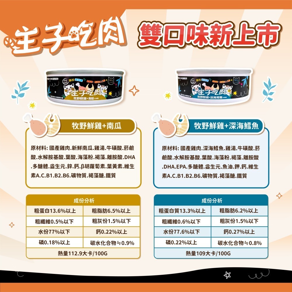 貓奴小舖 Maonu Shop🐈「主子吃肉 深海鮪魚+深海鮭魚」貓主食罐 無膠 無穀 98%高含肉量 全齡貓 80g-細節圖4