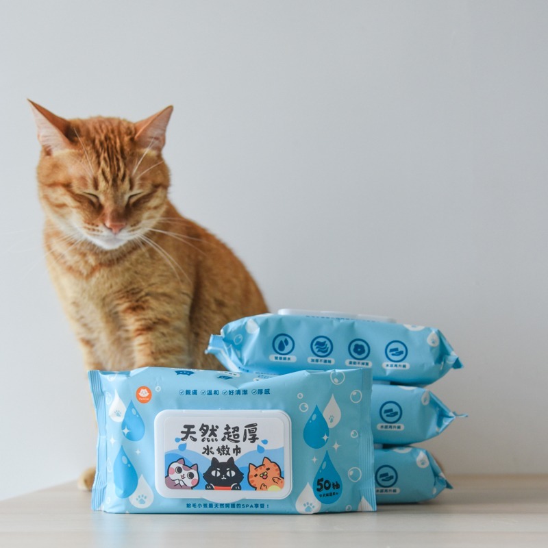 貓奴小舖Maonu Shop🐈 ParkCat 超厚水嫩巾 天然抑菌寵物濕紙巾 乾洗澡 貓 狗 50抽-細節圖3