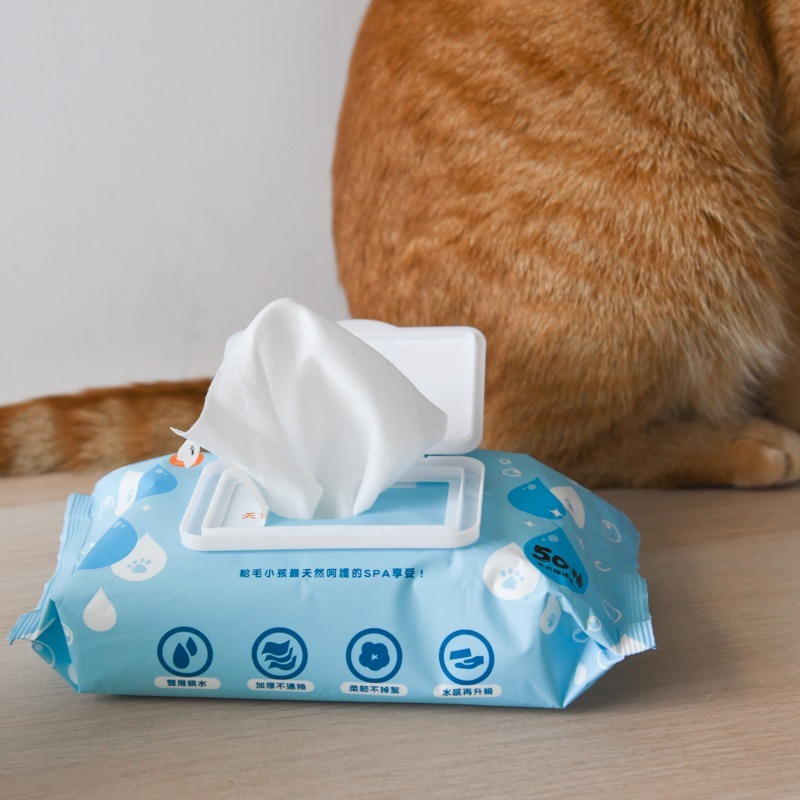 貓奴小舖Maonu Shop🐈 ParkCat 超厚水嫩巾 天然抑菌寵物濕紙巾 乾洗澡 貓 狗 50抽-細節圖5