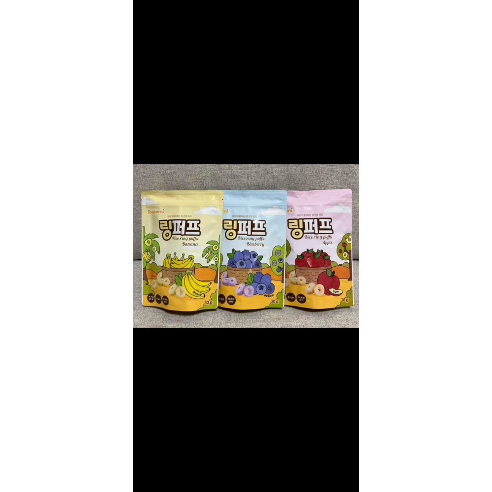 ibobomi藍莓米泡芙一包、農純鄉番茄海鮮燉飯一包、韓爸鮮味海苔酥酥一包-細節圖2