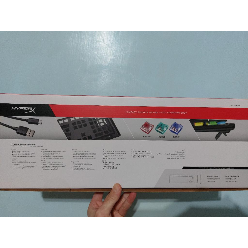 hyperx alloy origins RGB 機械鍵盤(有中刻 紅軸)-細節圖3