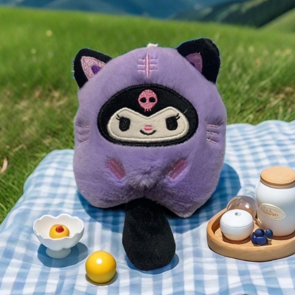 三麗鷗絨毛變裝娃娃可愛長尾巴鑰匙圈小吊飾-規格圖10