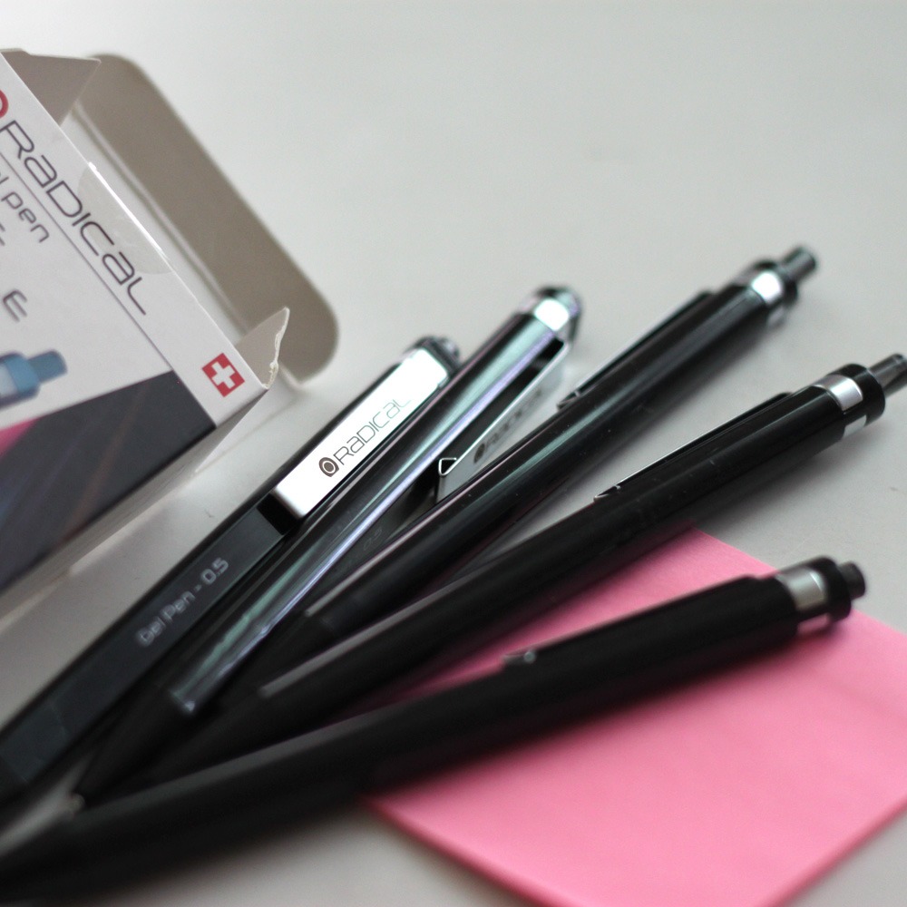 PREMEC  RADICAL 金屬筆夾 紅色膠墨筆 中性筆 0.5mm  一打入 (優惠: 買一打紅送一打黑)-細節圖3