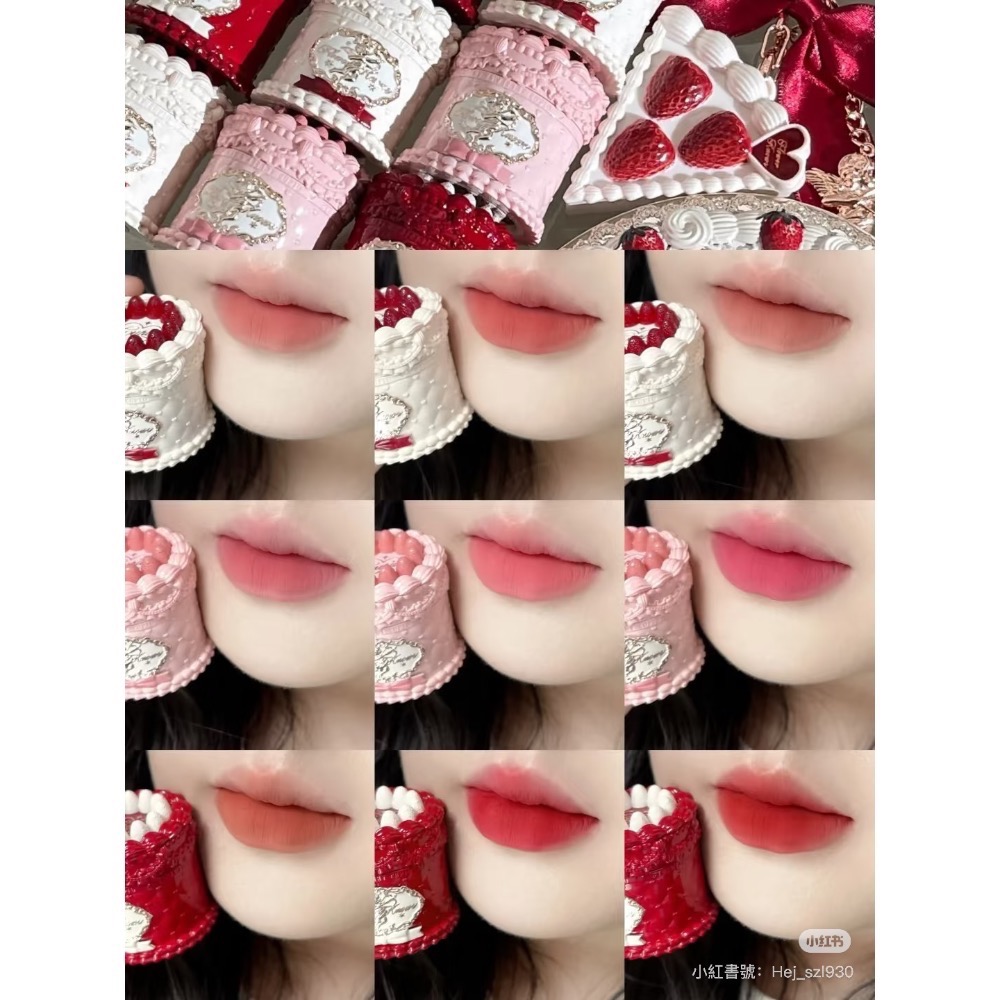花知曉草莓邱比特系列ꨄ蛋糕唇霜-細節圖9