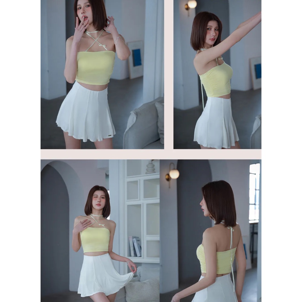 🍒Mando家 綁帶平口Bra top-細節圖2