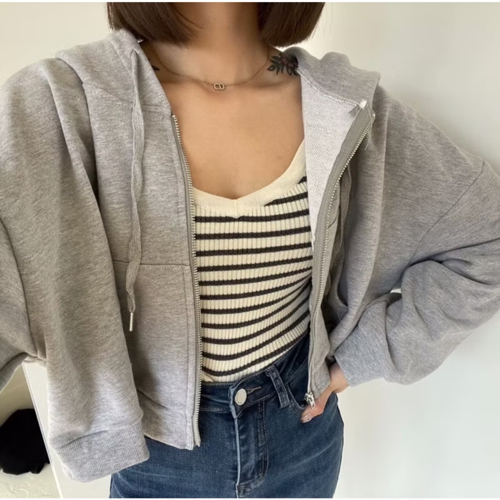 🍒湯湯家 鋪棉短版連帽外套-細節圖3