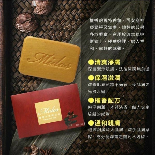 KS023 Midos 蜜朵斯 檀香珍珠皂80g （2/組）-細節圖2