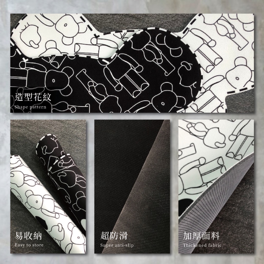 KS448 Polly Bear造型美學吸水墊／滑鼠墊(限量買一送一/贈送不挑色)-細節圖2