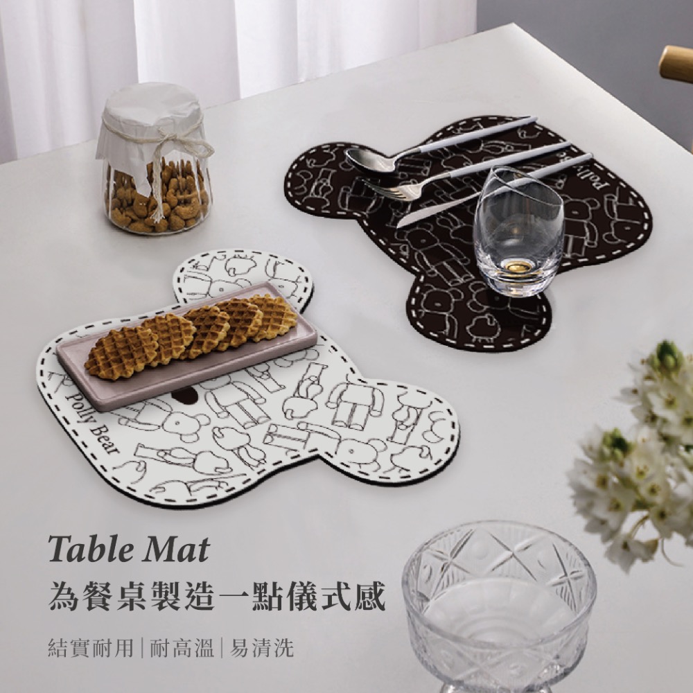 KS448 Polly Bear造型美學吸水墊／滑鼠墊(限量買一送一/贈送不挑色)-細節圖5