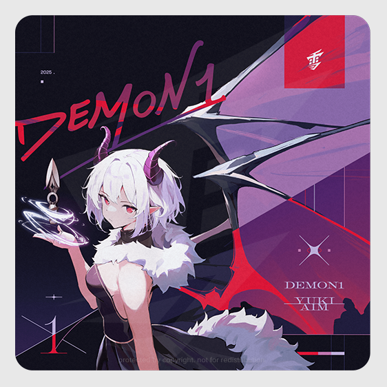 Yuki Aim x Demon1 布質鼠墊-規格圖4