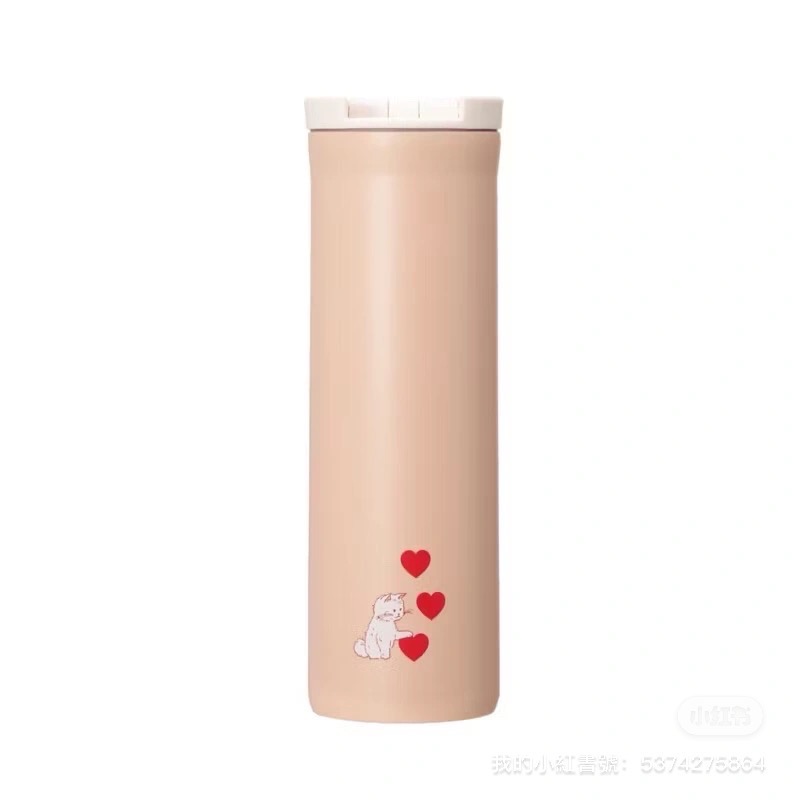 日本星巴克情人節限定保溫瓶粉473ml-規格圖2