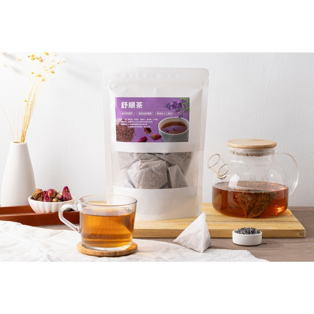 【附發票】玫瑰花舒順茶5克15入/袋 內容物：薰衣草 小茴香 皂莢米 玫瑰花 雞血藤 每袋15個茶包請以15的倍數下單-細節圖2