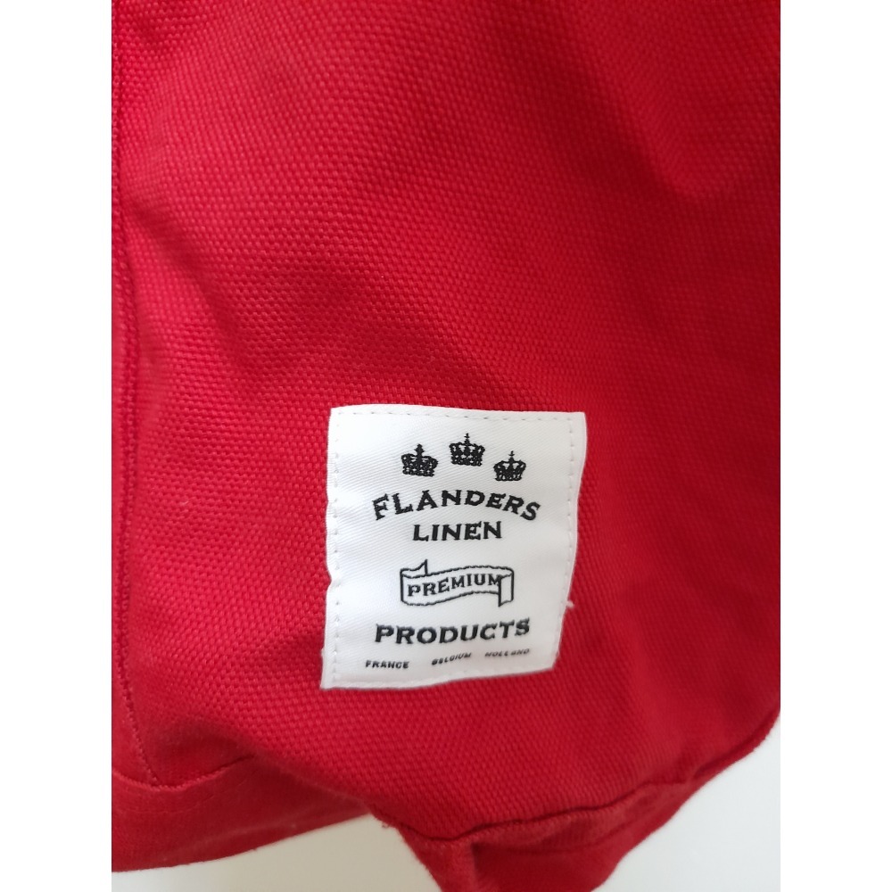 Flanders linen premium 紅色托特手提袋 棉麻 帆布 日本 樂天-細節圖2