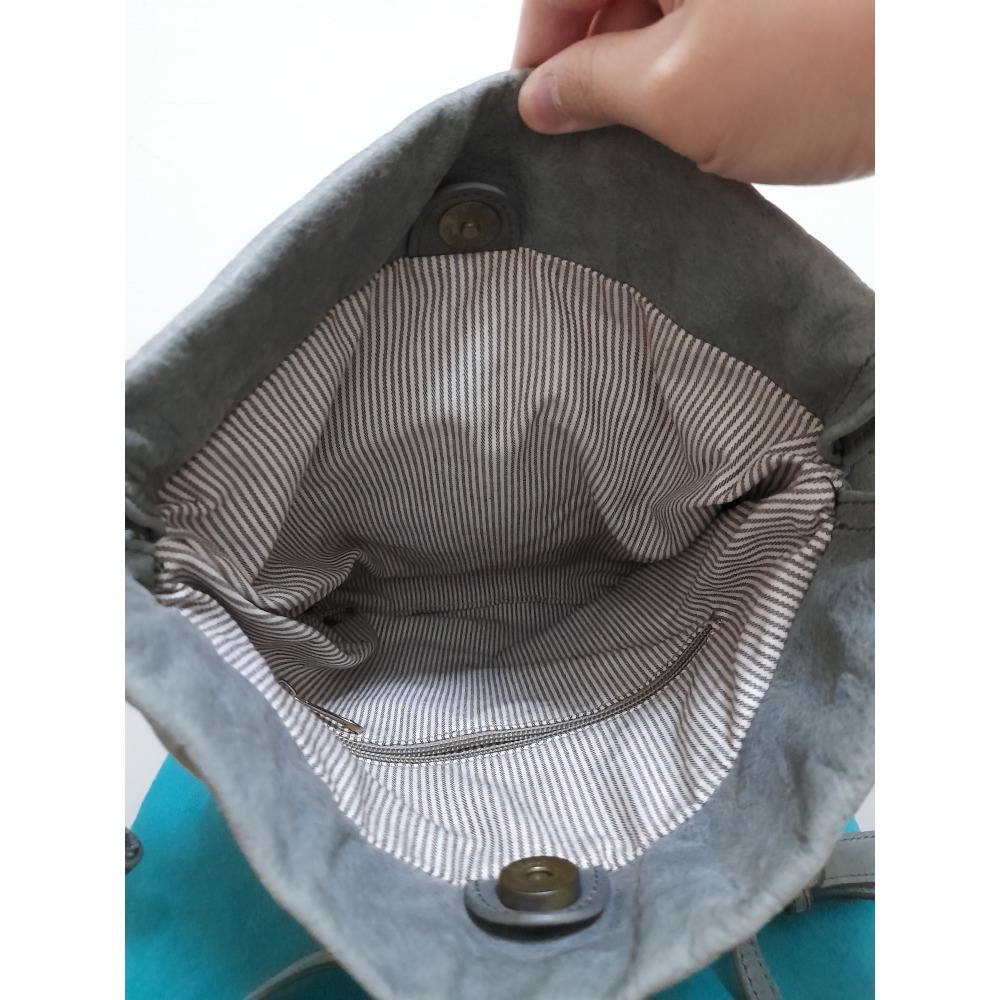 pinkoi supportingrole 真皮 墨綠 抓皺 斜背包 牛皮-細節圖3