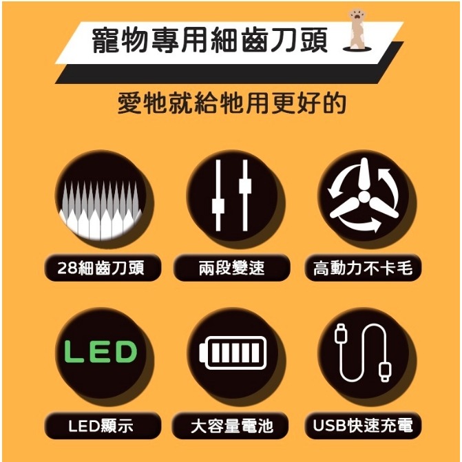 ZP-291剃毛電剪 陶瓷刀頭 寵物 兔 犬 貓3.0-細節圖2