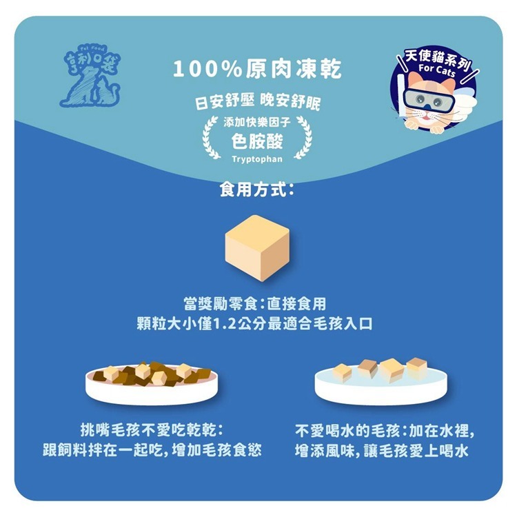 亨利口袋 天使貓系列凍乾零嘴 30-40g(凍乾鮮食、貓零食、狗零食)/原肉凍乾曲奇餅60g高適口性-細節圖3