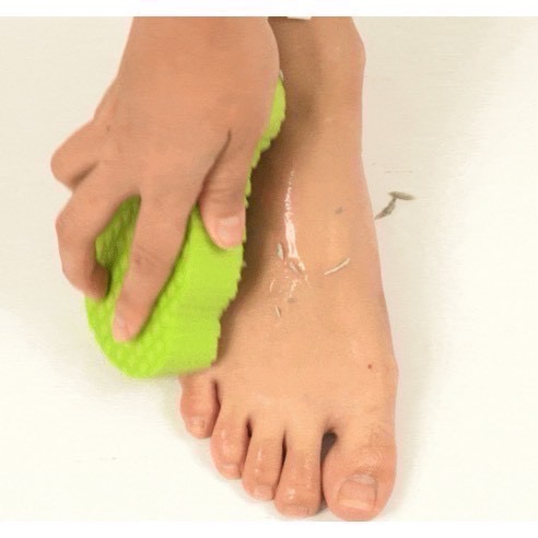 現貨 超好用 韓國AKEI 爆屑角質橡皮擦搓澡海綿 身體 去角質-細節圖3