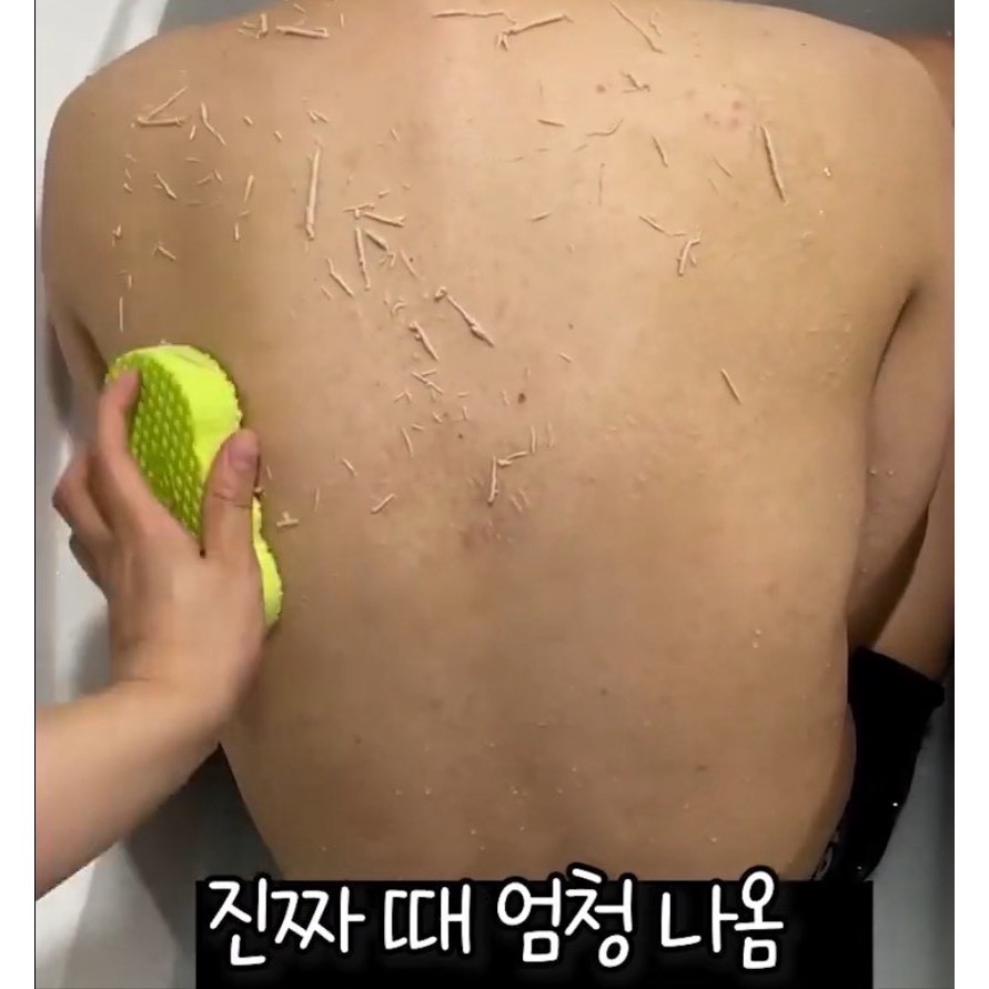 現貨 超好用 韓國AKEI 爆屑角質橡皮擦搓澡海綿 身體 去角質-細節圖6