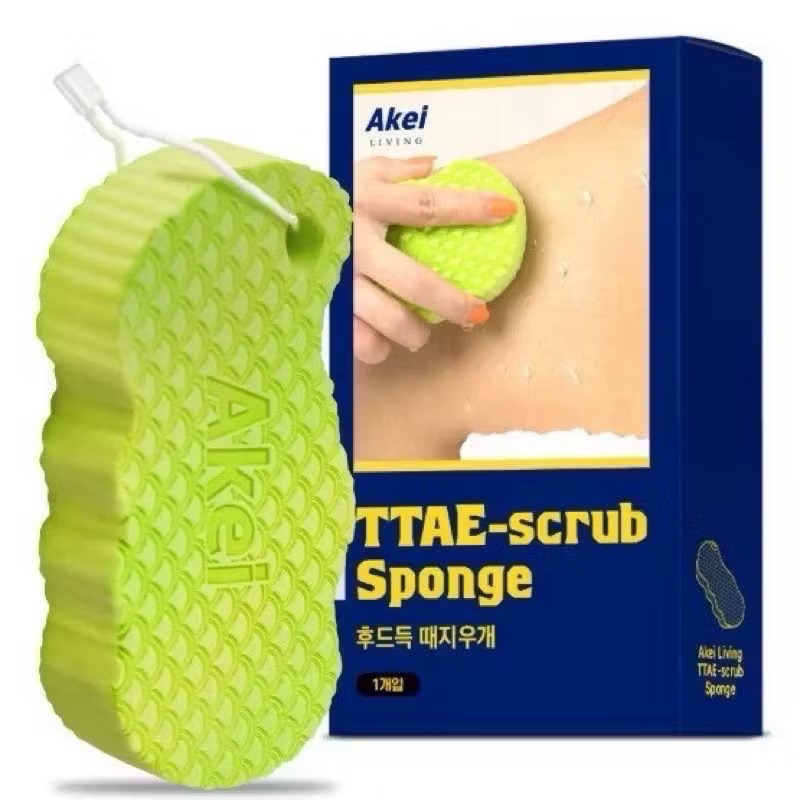 現貨 超好用 韓國AKEI 爆屑角質橡皮擦搓澡海綿 身體 去角質-細節圖8