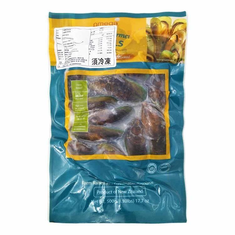 熟凍-紐西蘭全殼淡菜(500g/包)#Omega全殼-1E3A【魚大俠】BC041-細節圖2