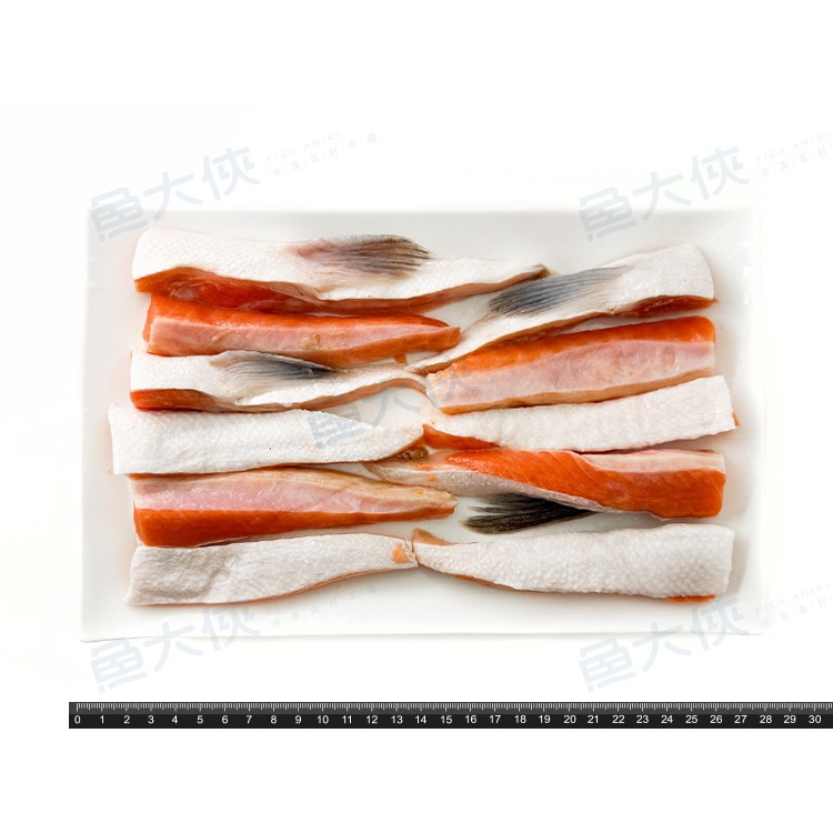 寬版-鮭魚肚肉條(500g/包)-1E7A【魚大俠】FH177-細節圖3