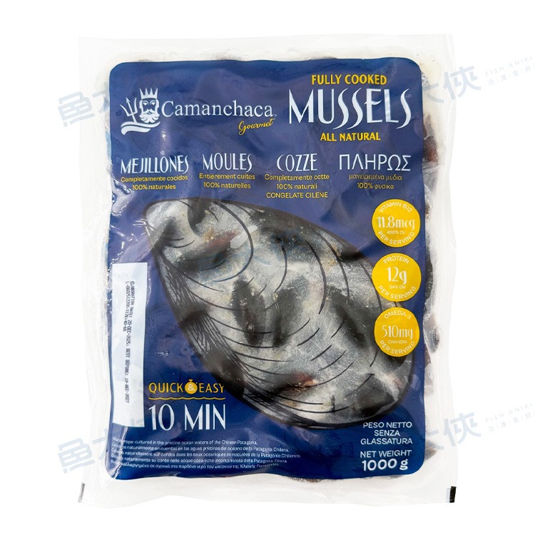 智利-全殼熟淡菜(1kg/包)-1E3A【魚大俠】BC014-細節圖3