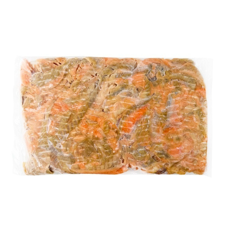 〖推推〗效期2.23鮭魚背肉條(500g/包)#無刺鱗骨#僅供熟食#虹鱒碎肉-1C7B【魚大俠】FH104-細節圖2