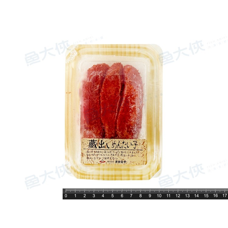 日本原裝-明太子條(約3~4條/80g/盤)#藏出80g辣味-1B4A【魚大俠】FF073-細節圖3