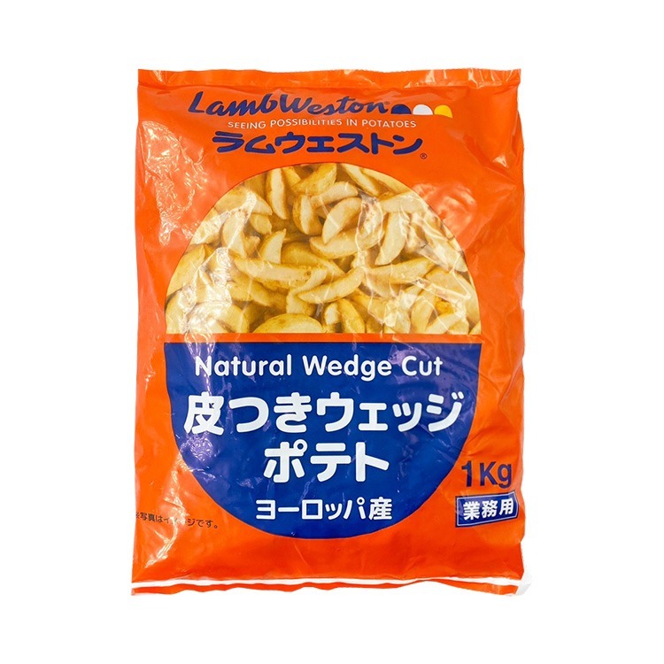 藍威斯頓-帶皮原味薯瓣(1kg/包)#全素#楔型薯條#NJ4原味-1I6B【魚大俠】FF1030-細節圖2