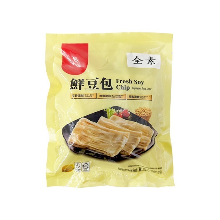黃金鮮豆包/手工豆皮(7片/300g/包)#全素#火鍋#非基改-2B3B【魚大俠】AR298-細節圖2