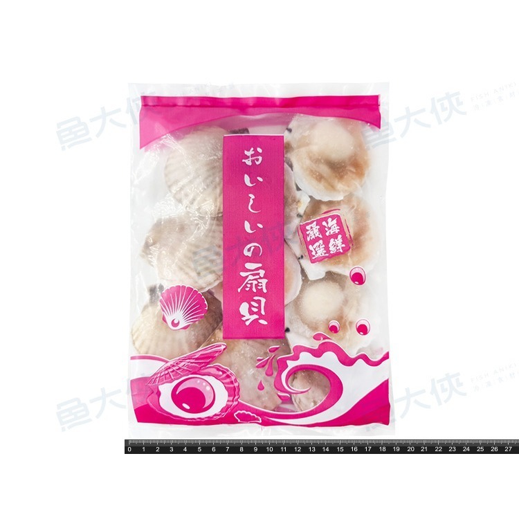半殼扇貝(7-8cm規格/約10顆/500g/包) #7-8 #包裝易破損-1A6A【魚大俠】BC076-細節圖3