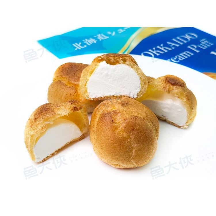 日本-北海道鮮奶油泡芙(10顆/195g/包)#蛋奶素#牛奶泡芙-2D7B【魚大俠】AR322-細節圖3