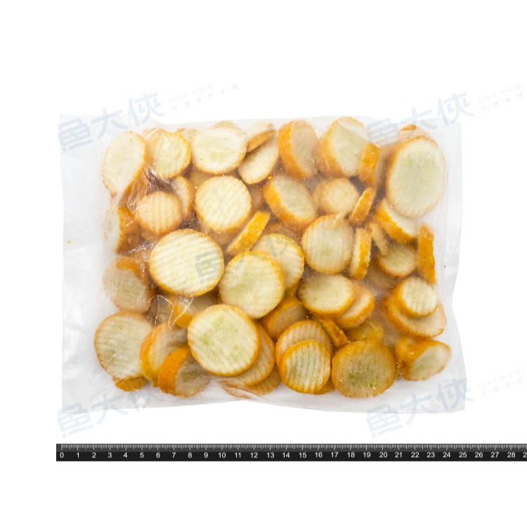 熟凍-黃黃黃櫛瓜片/節瓜波浪片(1kg/包)#七分熟-2J2A【魚大俠】AR336-細節圖3