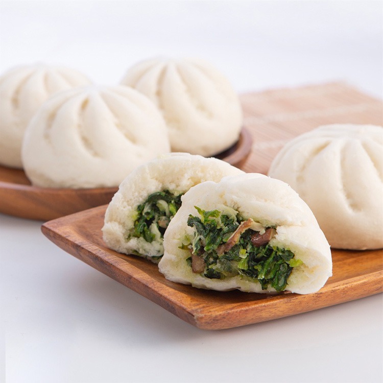 禎祥-香菇薺菜包子(10顆/650g/包)#全素#薺菜-2A5B【魚大俠】FF667-細節圖2