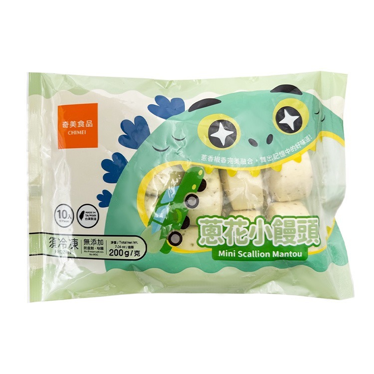 奇美食品-蔥花小饅頭(10顆/200g/包)#五辛素-2C7A【魚大俠】FF1130-細節圖2