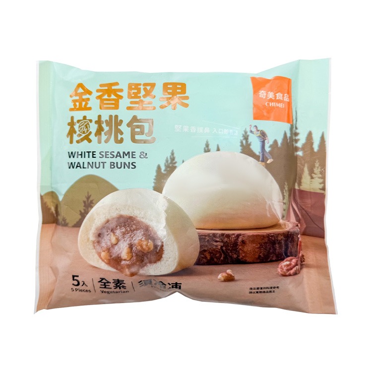 奇美食品-金香堅果核桃包(5顆/325g/包)#全素-2B7A【魚大俠】FF1131-細節圖2