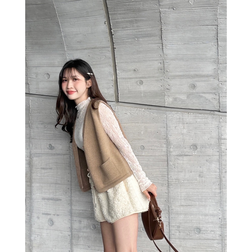 軟呼呼雙口袋背心（現貨）-細節圖4