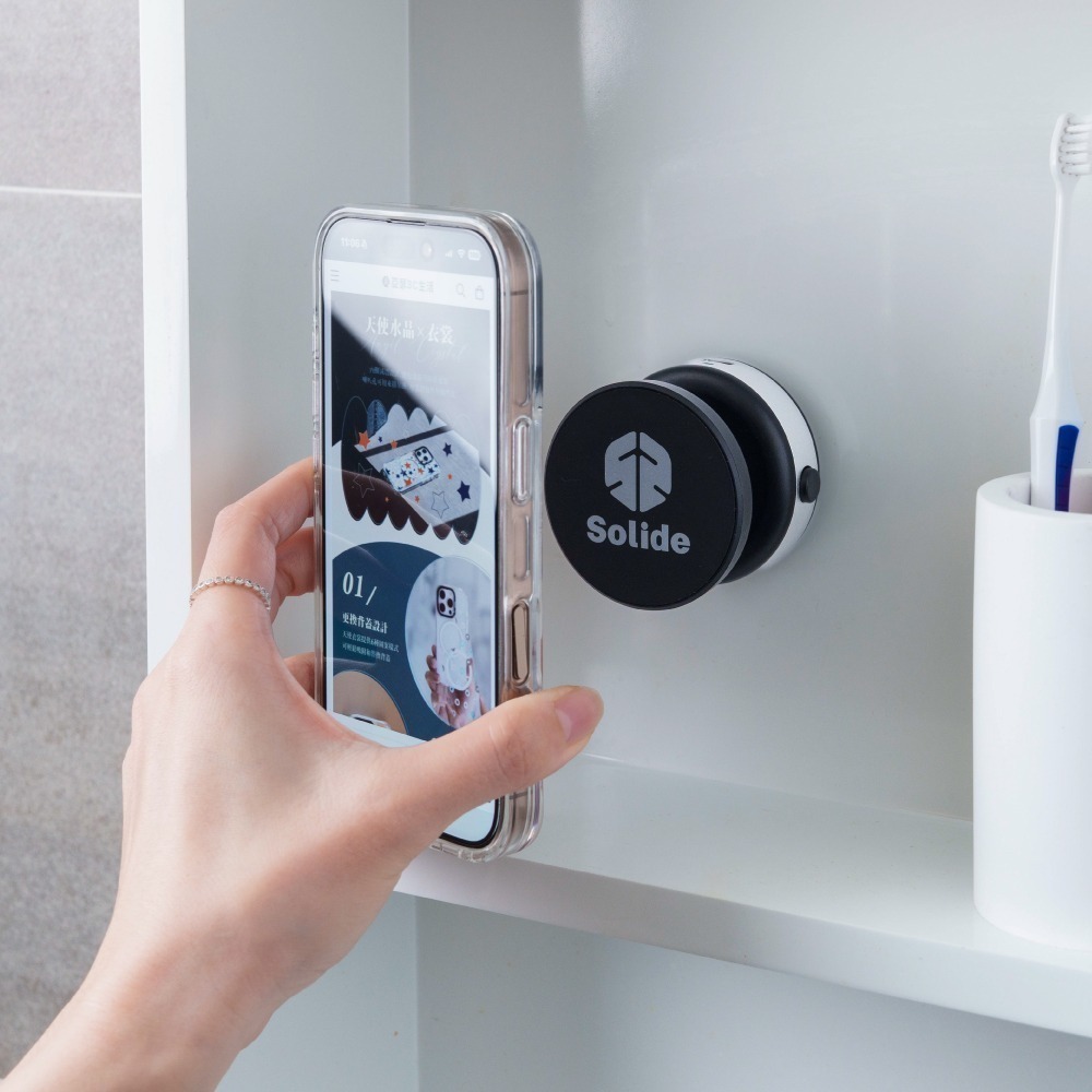 (2入組) solide 索力得 Handy 360度真空磁吸支架 旅遊自拍-細節圖4